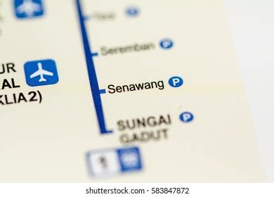 Senawang Station Kuala Lumpur Metro Map Stock Photo 583847872 ...