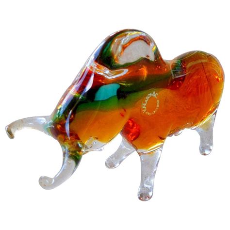 Murano Art Glass Bull By Vincenzo Nason For Sale At 1stdibs