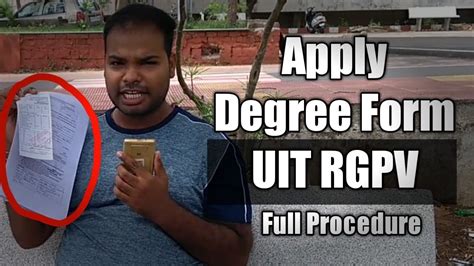 How To Apply Degree Form UIT RGPV In Offline Mode Special For Passout