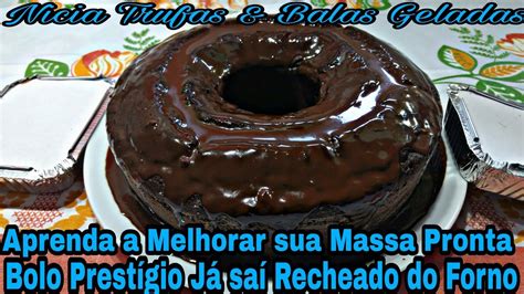 Bolo De Massa Pronta Bolo Prestígio Que Já Saí Do Forno Recheado