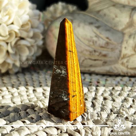 Tigers Eye Crystal Obelisk Gaia Center Crystal Shop In Cyprus