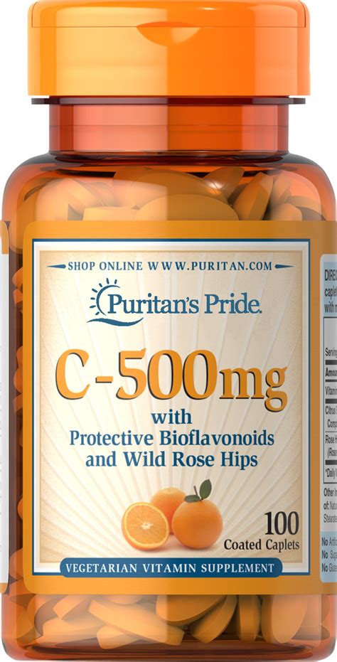 Puritans Pride Vitamin C 500 Mg With Bioflavonoids And Rose Hips 500 Mg Puritans Pride Singapore