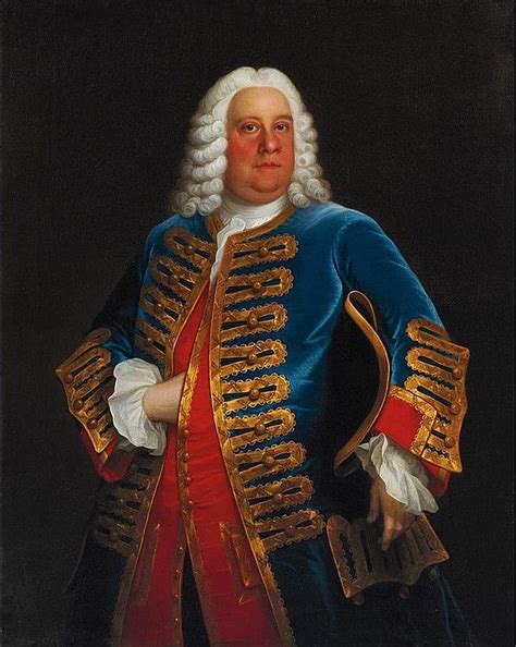portrait   composer george frederic handel painted  john