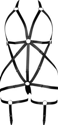 Bbohss Fat Women Body Harness Garter Plus Size Cage Hollow Out Frame