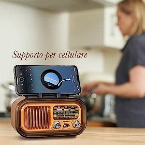 Prunus J Bt Radio Portatile Vintage Fm Am Sw Radiolina Bluetooth