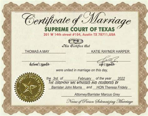 Marriage Certificate | PDF