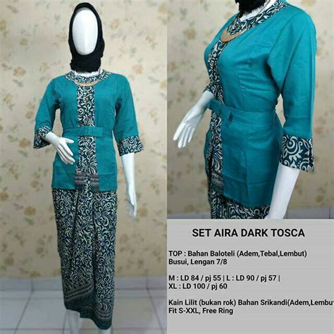 Jual Sale Set Aira Kebaya Pramugari Kebaya Batik Kutubaru