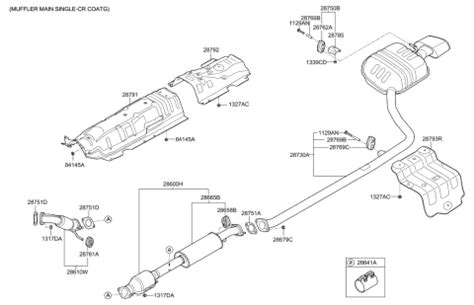 C Genuine Hyundai Rear Muffler Assembly