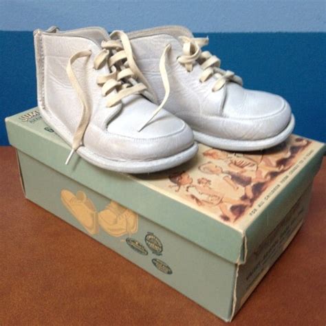 Items similar to Vintage Baby Jumping Jacks shoes Box White Walking ...