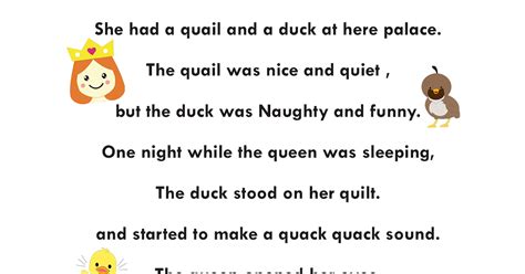 The Queen and Her Naughty Duck - Letter Q - Alphabet Stories