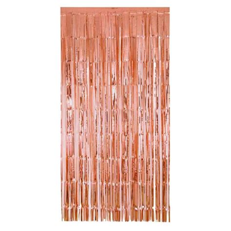 Bright Rose Gold Foil Door Curtain Backdrop M X Cm Partyrama