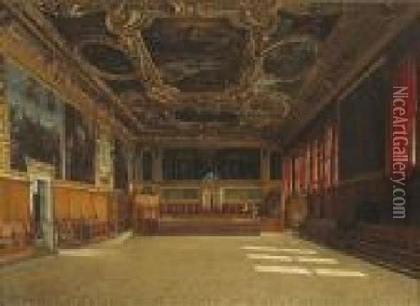 Sala Del Senato Palazzo Ducale Venice Oil Painting Reproduction By