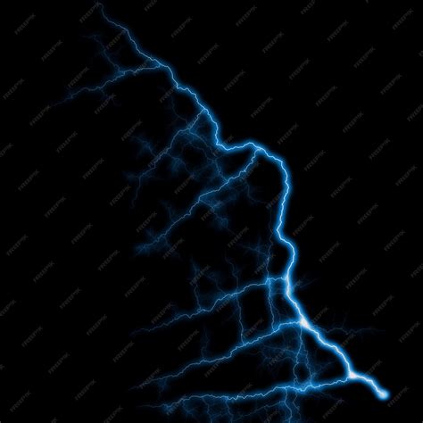 Premium Photo | Abstract light blue lighting natural thunder realistic