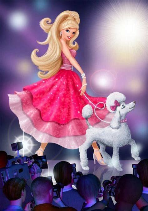 Barbie And Standard Poodle Illustration Barbie Images Barbie Princess Barbie Movies