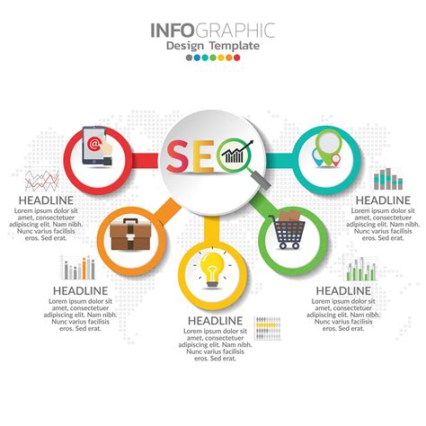 Infographic Concept Illustration Of Seo Infographics With Business