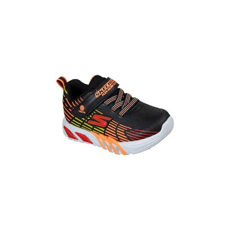 Boys S Lights Flex Glow Elite Trainers Blackmulticoloured Skechers