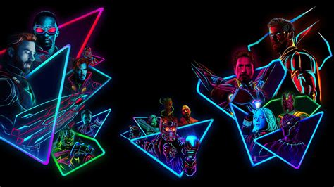 Neon Avengers Wallpaper Iphone (#2393845) - HD Wallpaper & Backgrounds ...