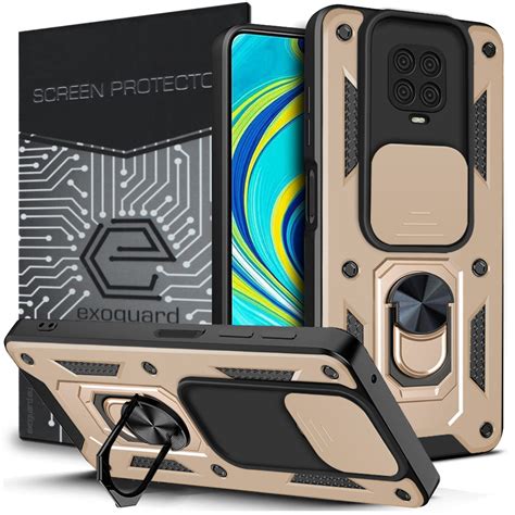 Etui Exoguard Camshield Szkło Xiaomi Redmi Note 9 Pro Pancerne