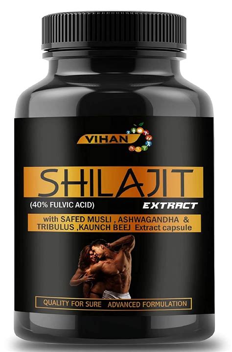 Vihan Shilajit Capsules For Men With Ashwagandha Shilajeet Extracts