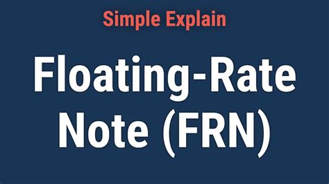 What Is A Floating Rate Note FRN YouTube