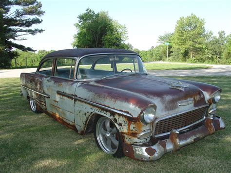 Chevrolet Bel Air 150 210 1955 Chevy Bel Air Rat Rod Barn Find Patina