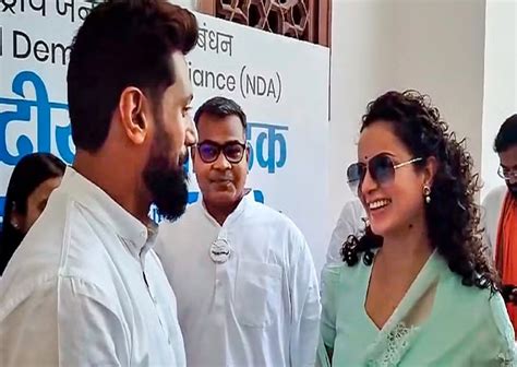 Former Co Actors Chirag Paswan And Kangana Ranaut Reunites At