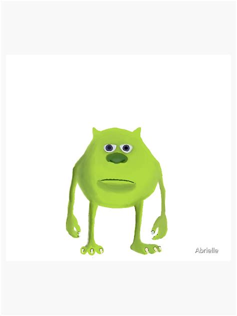 Mike Wazowski Meme Sticker Sticker By Abrielle Redbubble