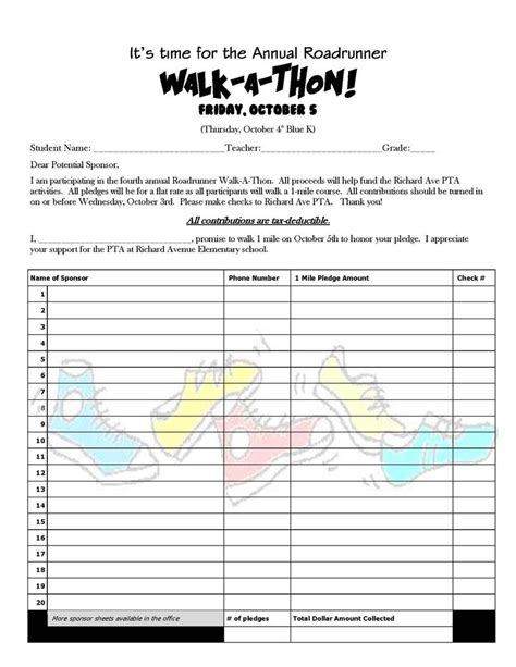 Walkathon Form | amulette