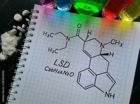 Structural Chemical Formula Of Lsd Lysergic Acid Diethylamide