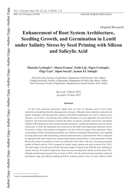 PDF Enhancement Of Root System Architecture Seedling Growth And