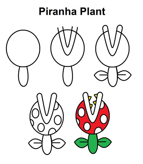 How To Draw Piranha Plant