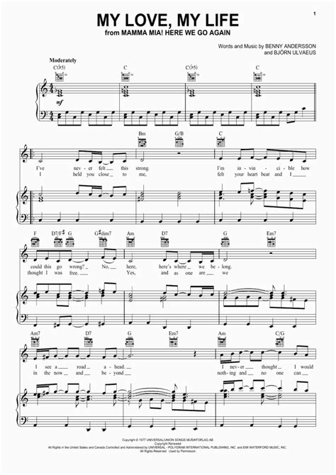 My Love My Life Piano Sheet Music OnlinePianist