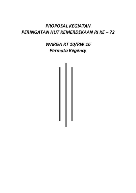 Contoh Proposal Hut Ri Ke 72