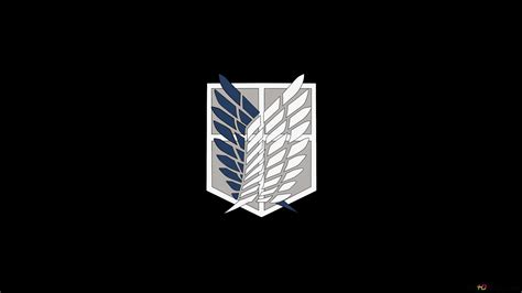 Attack On Titan : Scout Regiment logo 4K wallpaper download