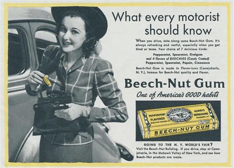 Beech Nut Gum 1940 R Vintagewomenads