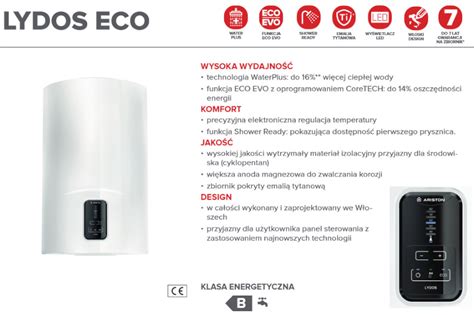 ARISTON LYDOS ECO 80V ELEKTRYCZNY POJEMNOŚCIOWY PODGRZEWACZ WODY