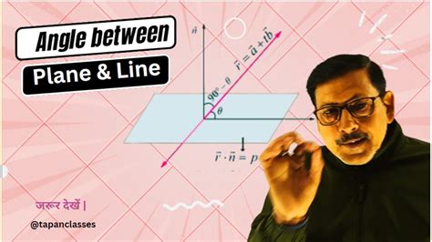 Angle Between Plane And Line Three Dimensional Geometry NCERT