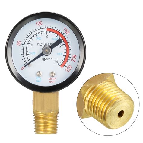 Pressure Gauge Psi Bar Dual Scale Dial Display