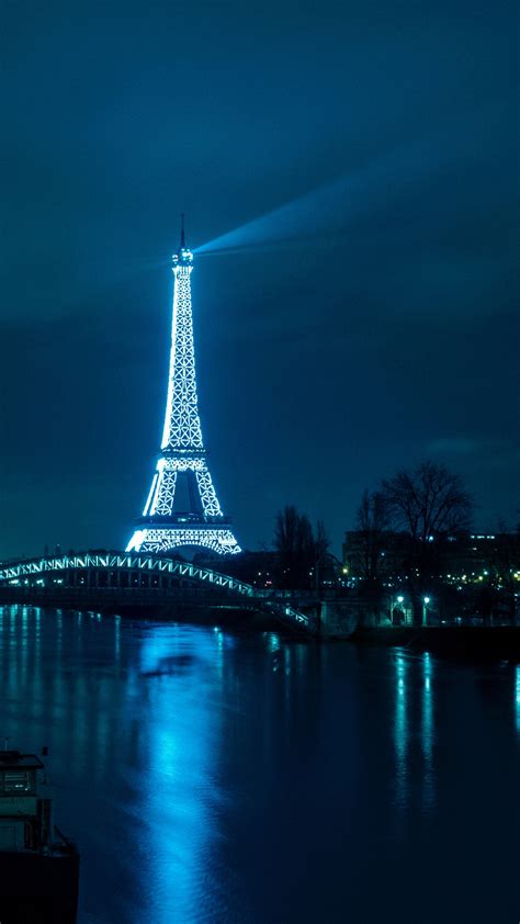 Blue Eiffel Tower Wallpaper