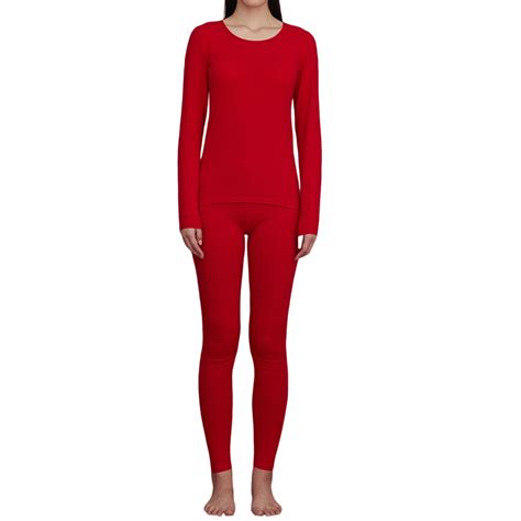 Thermal Underwear Set For Women Soft Cozy Long Johns Winter Warm Base Layer Top And Bottom For