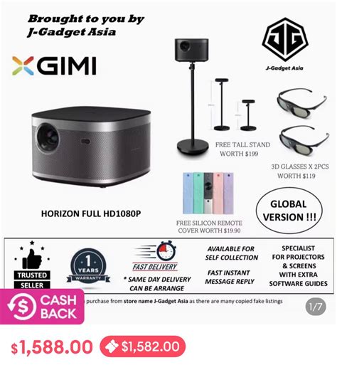 Xgimi Horizon Fhd Full Hd P Smart Projector C W Original Desktop Pro