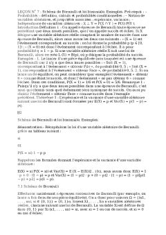 Lecon07 pdf LEÇON N Schéma de Bernoulli et loi binomiale Exemples Pré