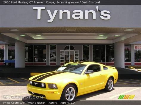 Screaming Yellow Ford Mustang Gt Premium Coupe Dark Charcoal