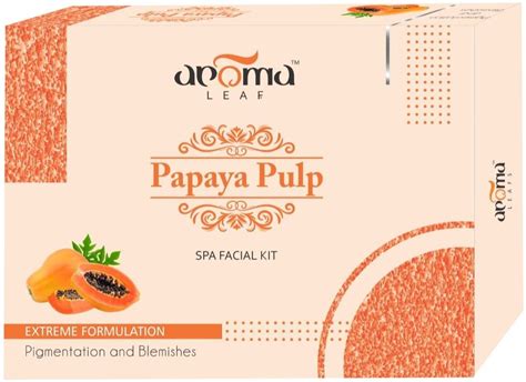 Aroma Leaf Cream Papaya Pulp Spa Facial Kit For Face Packaging Size