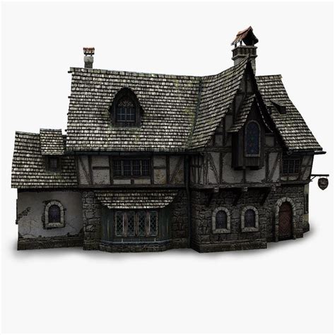 Image Result For Medieval Inn Terrain Medieval Houses House 3d Model