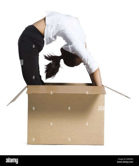 Female Contortionist Inside Box Cut Out Stock Images And Pictures Alamy