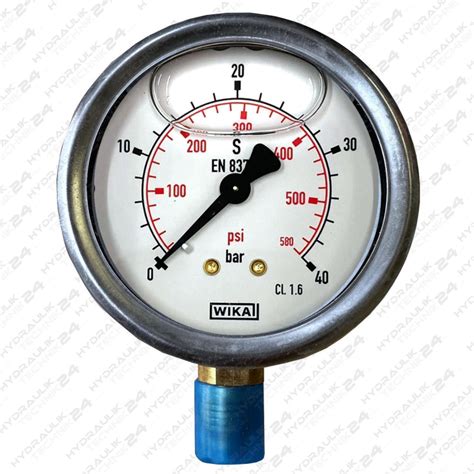 Hydraulik Manometer ø63 mm Glycerin Edelstahl 0 bis 250 bar 13 99