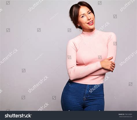 Portrait Beautiful Cute Brunette Woman Model Stock Photo Shutterstock