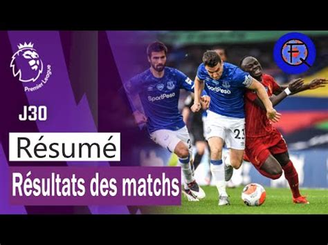 Premier League Tous Les R Sultats Des Matchs De La Me Journ E De