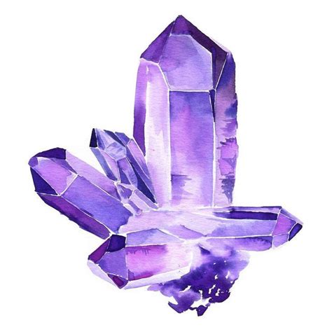 Amethyst Watercolor Tutorial Watercolorarts Crystals Watercolors